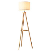 Braxton Home Rayven Rubberwood Floor Lamp