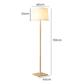 Braxton Home 155cm Ambilux Rubberwood Floor Lamp