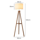 Braxton Home 150cm Aurala Rubberwood Floor Lamp