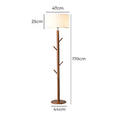 Braxton Home 170cm Luxora Rubberwood Floor Lamp