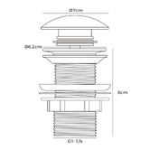Braxton Home Cove 32mm Basin Pop-Up Waste