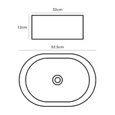 Braxton Home Cove 525mm Gloss White Ceramic Above Counter Basin