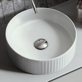 Braxton Home Cove 360mm Gloss White Ceramic Above Counter Basin