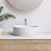 Braxton Home Cove 360mm Gloss White Ceramic Above Counter Basin
