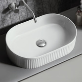 Braxton Home Cove 500mm Gloss White Ceramic Above Counter Basin