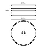 Braxton Home Cove 365mm Gloss White Ceramic Above Counter Basin