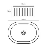 Braxton Home Cove 500mm Gloss White Ceramic Above Counter Basin