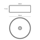 Braxton Home Cove 320mm Gloss White Ceramic Above Counter Basin