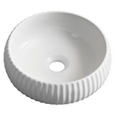 Braxton Home Cove 400mm Matte White Round Ceramic Above Counter Basin