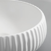 Braxton Home Cove 400mm Matte White Round Ceramic Above Counter Basin