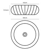 Braxton Home Cove 400mm Matte White Round Ceramic Above Counter Basin