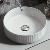 Braxton Home Cove 360mm Gloss White Round Ceramic Above Counter Basin