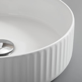 Braxton Home Cove 360mm Gloss White Round Ceramic Above Counter Basin