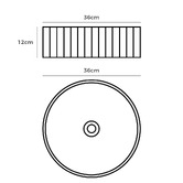 Braxton Home Cove 360mm Matte White Round Ceramic Above Counter Basin