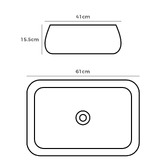 Braxton Home Cove 610mm Gloss White Ceramic Above Counter Basin