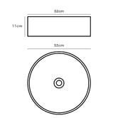 Braxton Home Cove 320mm Matte Ceramic Above Counter Basin