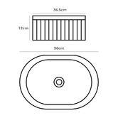 Braxton Home Cove 580mm Matte Ceramic Above Counter Basin