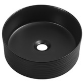 Braxton Home Cove 360mm Matte Black Ceramic Above Counter Basin