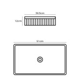 Braxton Home Cove 510mm Matte Ceramic Above Counter Basin