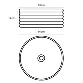 Braxton Home Cove 360mm Matte Black Ceramic Above Counter Basin