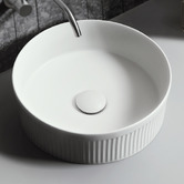 Braxton Home Cove 360mm Matte White Round Ceramic Above Counter Basin