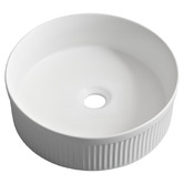 Braxton Home Cove 360mm Matte White Round Ceramic Above Counter Basin