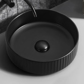 Braxton Home Cove 360mm Matte Black Round Ceramic Above Counter Basin