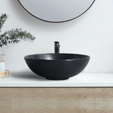 Braxton Home Cove 400mm Round Matte Ceramic Above Counter Basin