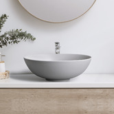 Braxton Home Cove 400mm Round Matte Ceramic Above Counter Basin
