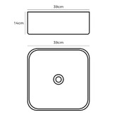 Braxton Home Cove 390mm Matte Ceramic Above Counter Basin