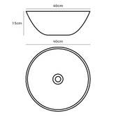 Braxton Home Cove 400mm Round Matte Ceramic Above Counter Basin