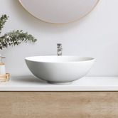 Braxton Home Cove 400mm Round Matte Ceramic Above Counter Basin