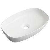 Braxton Home Cove 600mm Matte White Ceramic Above Counter Basin