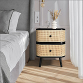 Braxton Home Francia Rattan Bedside Table