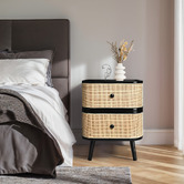 Braxton Home Francia Rattan Bedside Table