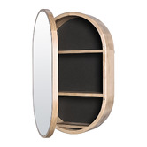Braxton Home Wren 450mm Oval Mirrored Shaving Cabinet
