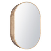 Braxton Home Wren 450mm Oval Mirrored Shaving Cabinet