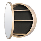 Braxton Home Zali 600mm Round Mirrored Shaving Cabinet