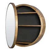 Braxton Home Zali 600mm Round Mirrored Shaving Cabinet