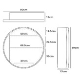 Braxton Home Zali 800mm Round Mirrored Shaving Cabinet