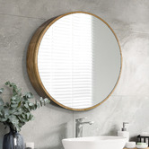 Braxton Home Zali 600mm Round Mirrored Shaving Cabinet