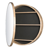 Braxton Home Zali 800mm Round Mirrored Shaving Cabinet