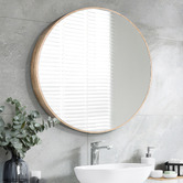 Braxton Home Zali 800mm Round Mirrored Shaving Cabinet
