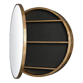 Braxton Home Zali 800mm Round Mirrored Shaving Cabinet