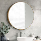 Braxton Home Zali 800mm Round Mirrored Shaving Cabinet