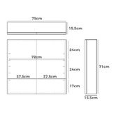 Braxton Home Kirra 750mm Mirrored Shaving Cabinet
