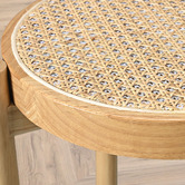 Braxton Home 45cm Blanche Rubberwood &amp; Rattan Bar Stools
