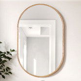Braxton Home Wren 450mm Oval Mirrored Shaving Cabinet