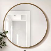Braxton Home Zali 600mm Round Mirrored Shaving Cabinet