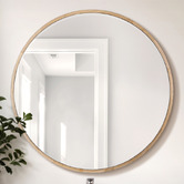 Braxton Home Zali 800mm Round Mirrored Shaving Cabinet